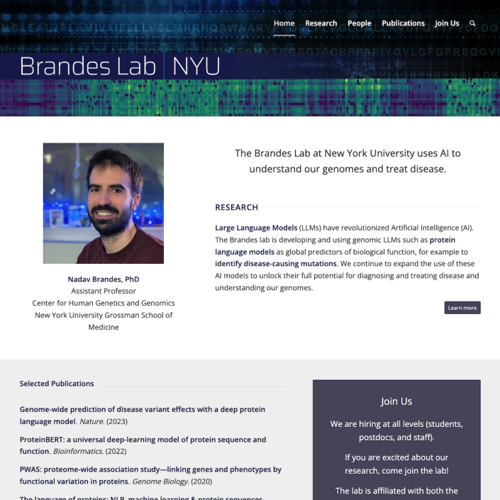 Brandes Lab at NYU - Academic Web Pages